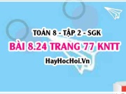 Bài 8.24 trang 77 Toán 8 Tập 2 Kết nối tri thức